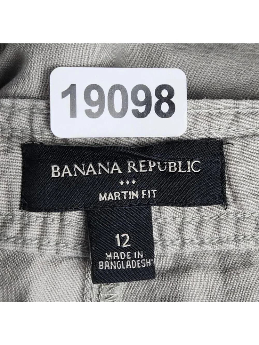 Banana Republic Pants Womens 12 Gray Linen Cotton Surplus Wide Leg Martin Fit